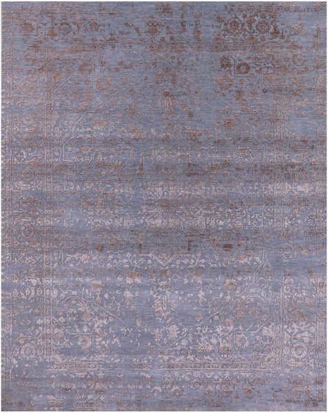 Persian Fine Serapi Hand Knotted Wool & Silk Rug - 7' 10" X 10' 0" - Golden Nile