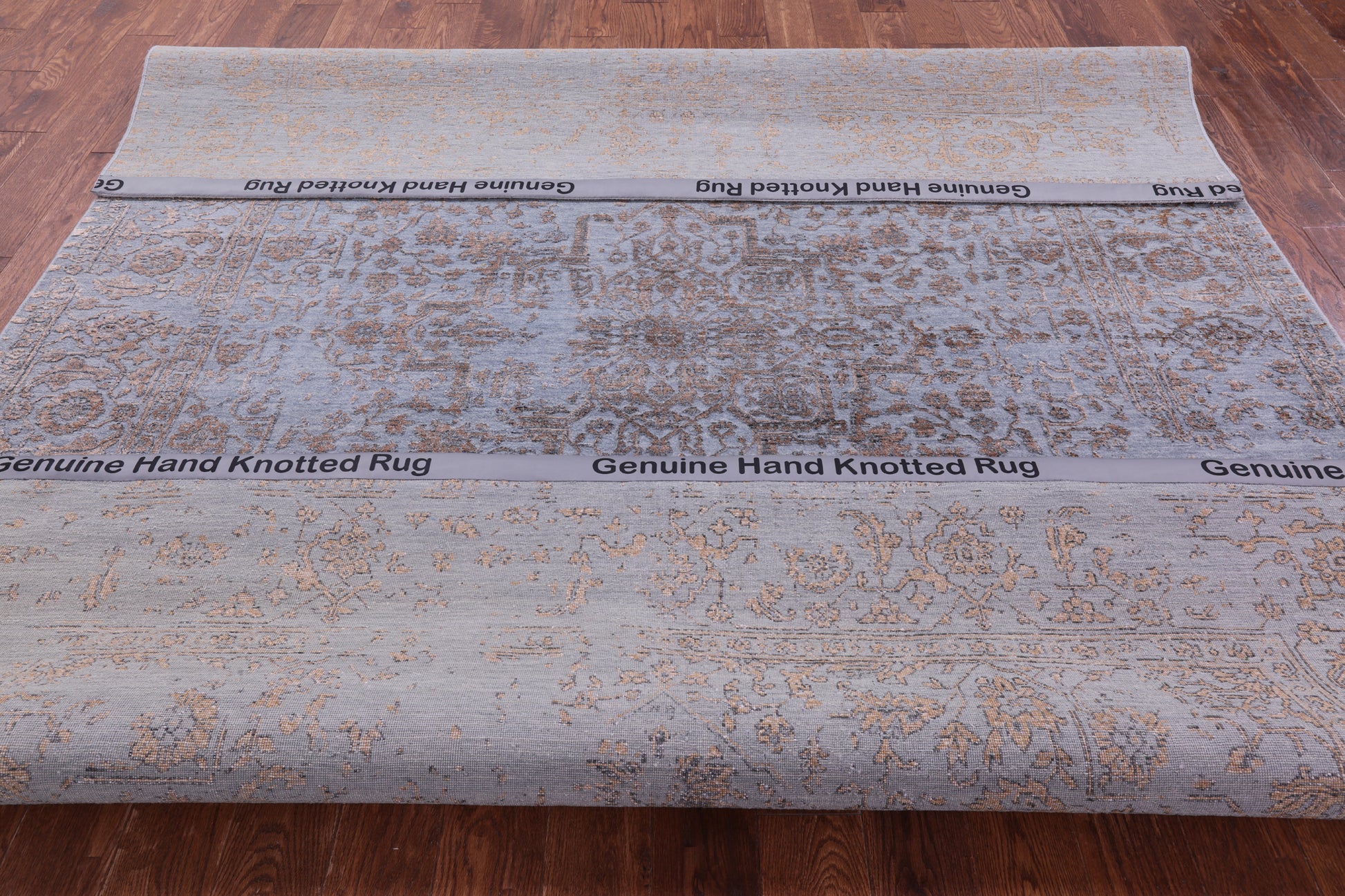 Persian Fine Serapi Hand Knotted Wool & Silk Rug - 7' 10" X 10' 0" - Golden Nile