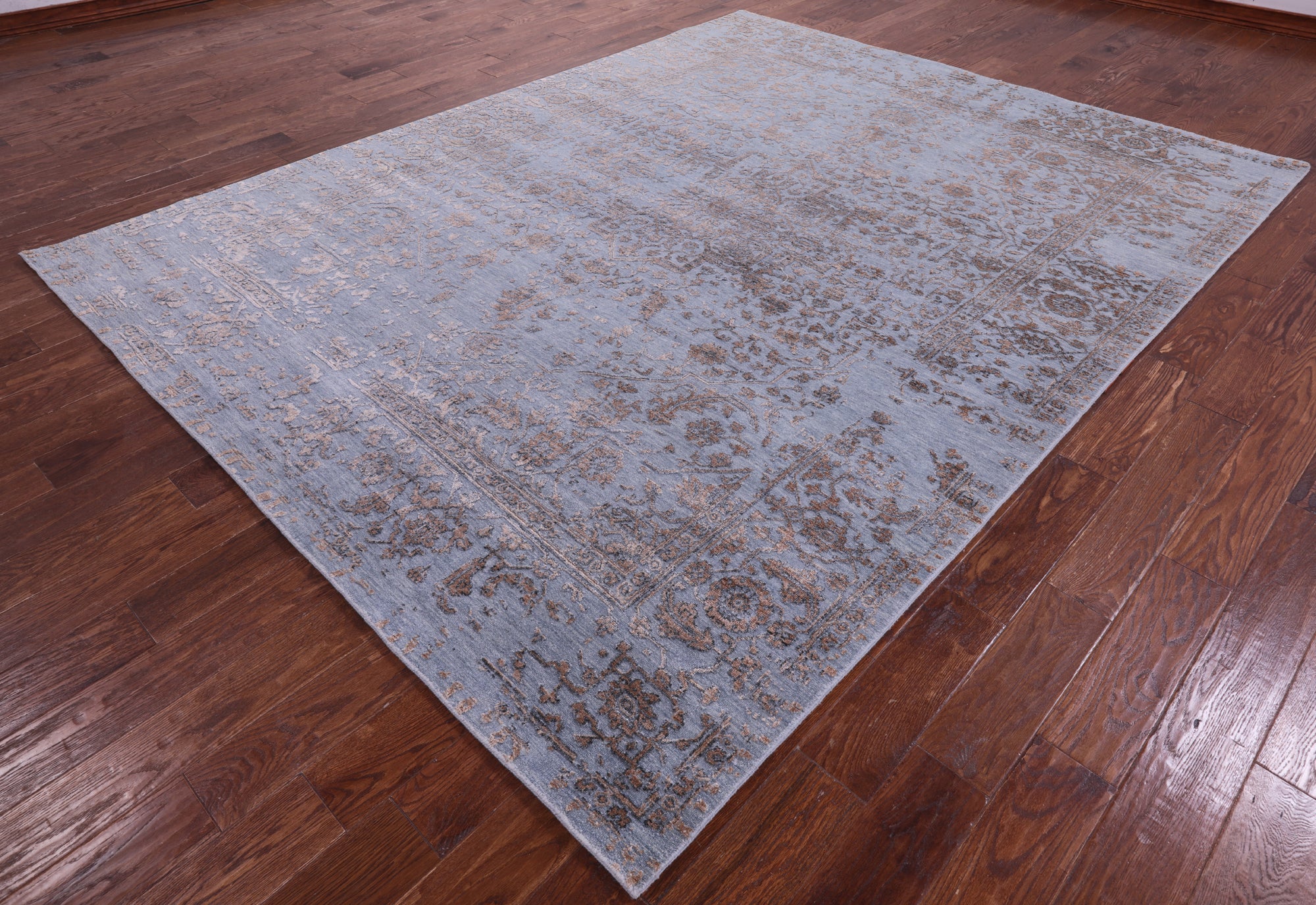 Persian Fine Serapi Hand Knotted Wool & Silk Rug - 7' 10" X 10' 0" - Golden Nile