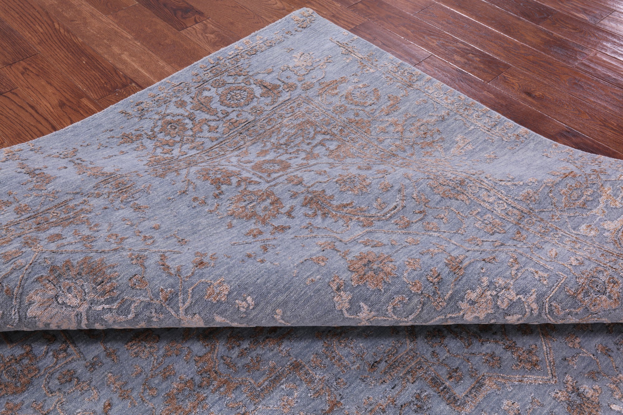 Persian Fine Serapi Hand Knotted Wool & Silk Rug - 7' 10" X 10' 0" - Golden Nile