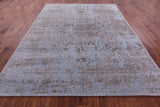 Persian Fine Serapi Hand Knotted Wool & Silk Rug - 8' 0" X 9' 10" - Golden Nile