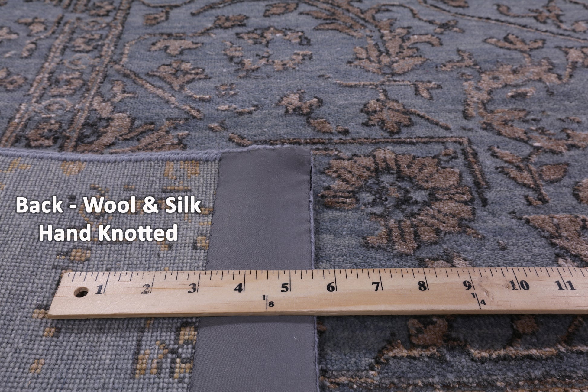 Persian Fine Serapi Hand Knotted Wool & Silk Rug - 8' 0" X 9' 10" - Golden Nile