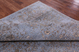 Persian Fine Serapi Hand Knotted Wool & Silk Rug - 8' 0" X 9' 10" - Golden Nile