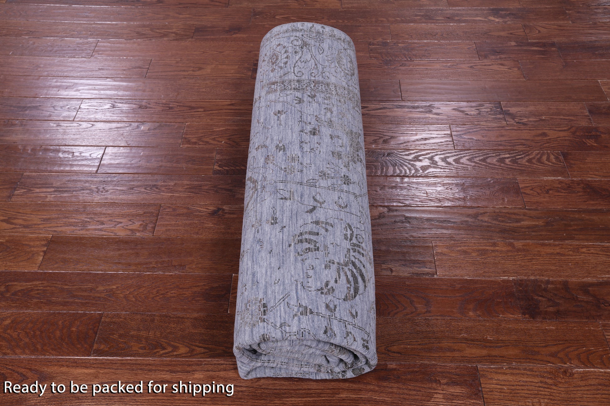 Blue Persian Tabriz Hand Knotted Wool & Silk Rug - 7' 11" X 10' 2" - Golden Nile