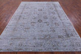 Blue Persian Tabriz Hand Knotted Wool & Silk Rug - 7' 11" X 10' 2" - Golden Nile