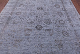 Blue Persian Tabriz Hand Knotted Wool & Silk Rug - 7' 11" X 10' 2" - Golden Nile