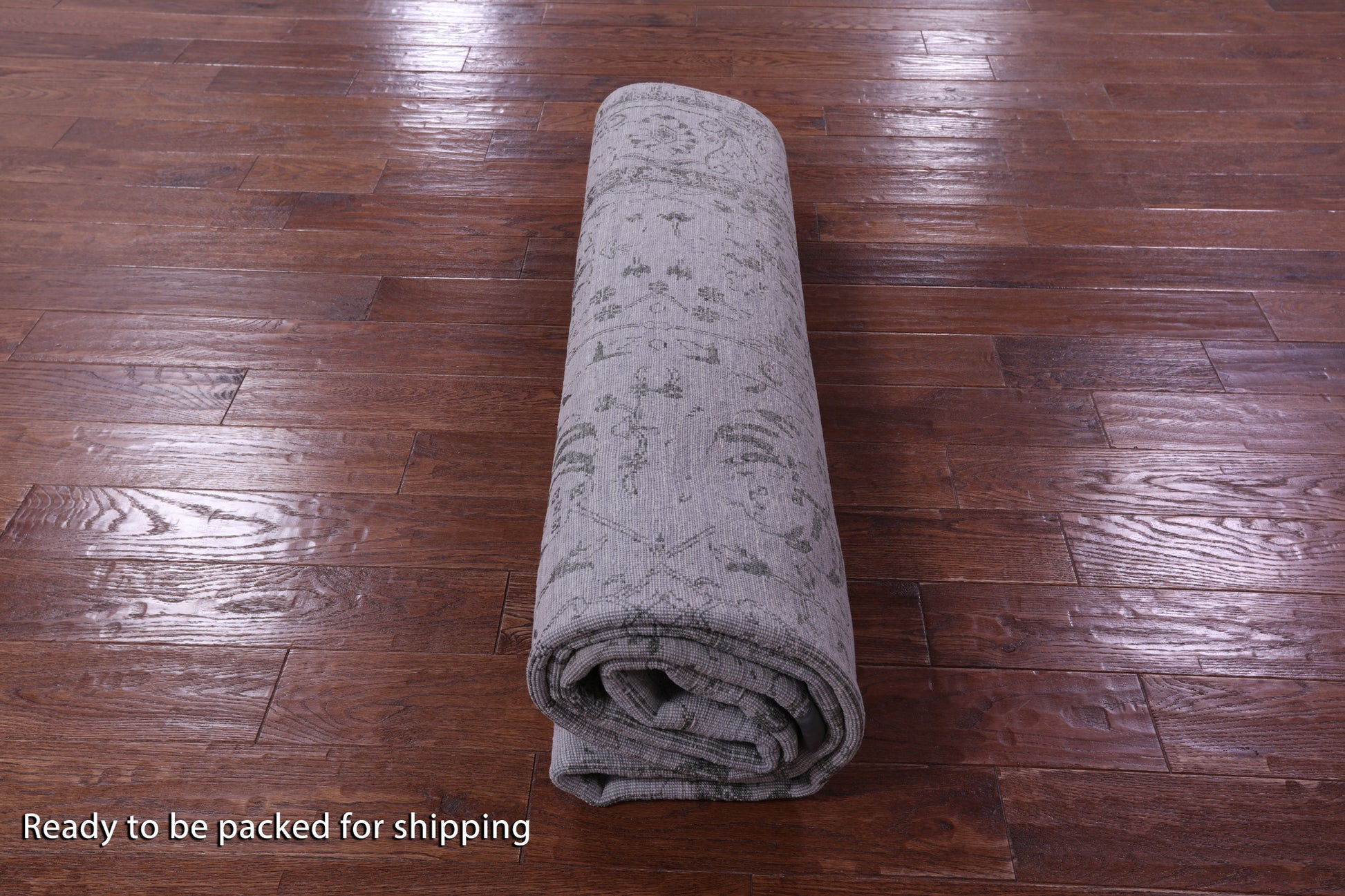 Grey Persian Tabriz Hand Knotted Wool & Silk Rug - 8' 0" X 10' 0" - Golden Nile