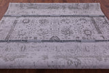 Grey Persian Tabriz Hand Knotted Wool & Silk Rug - 8' 0" X 10' 0" - Golden Nile