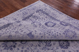 Grey Persian Tabriz Hand Knotted Wool & Silk Rug - 7' 11" X 9' 8" - Golden Nile