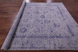 Grey Persian Tabriz Hand Knotted Wool & Silk Rug - 7' 11" X 9' 8" - Golden Nile