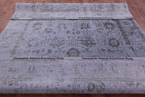 Grey Persian Tabriz Hand Knotted Wool & Silk Rug - 7' 11" X 10' 3" - Golden Nile