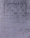 Grey Persian Tabriz Hand Knotted Wool & Silk Rug - 7' 11" X 10' 3" - Golden Nile