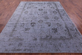 Grey Persian Tabriz Hand Knotted Wool & Silk Rug - 7' 11" X 10' 3" - Golden Nile