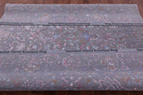 Grey Persian Tabriz Hand Knotted Wool & Silk Rug - 8' 0" X 9' 9" - Golden Nile