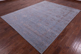 Grey Persian Tabriz Handmade Wool & Silk Rug - 7' 11" X 10' 1" - Golden Nile