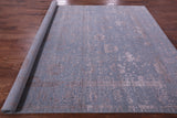 Grey Persian Tabriz Handmade Wool & Silk Rug - 7' 11" X 10' 1" - Golden Nile