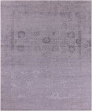 Grey Persian Tabriz Hand Knotted Wool & Silk Rug - 8' 1" X 9' 10" - Golden Nile
