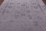 Grey Persian Tabriz Hand Knotted Wool & Silk Rug - 8' 1" X 9' 10" - Golden Nile