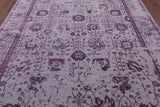 Grey Persian Tabriz Handmade Wool & Silk Rug - 8' 0" X 9' 10" - Golden Nile