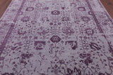 Grey Persian Tabriz Handmade Wool & Silk Rug - 8' 0" X 9' 10" - Golden Nile