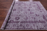 Grey Persian Tabriz Handmade Wool & Silk Rug - 8' 0" X 9' 10" - Golden Nile