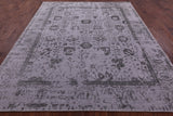 Grey Persian Tabriz Handmade Wool & Silk Rug - 8' 1" X 10' 0" - Golden Nile
