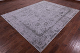 Grey Persian Tabriz Handmade Wool & Silk Rug - 8' 1" X 10' 0" - Golden Nile