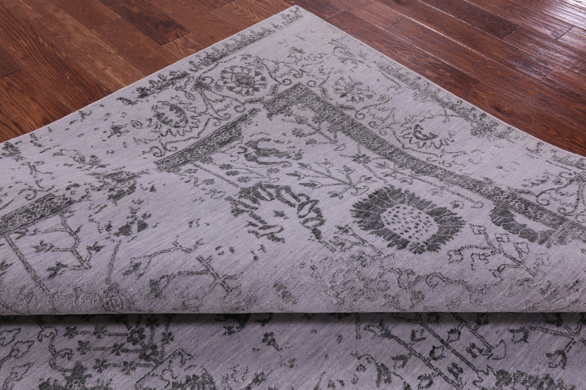 Grey Persian Tabriz Handmade Wool & Silk Rug - 8' 1" X 10' 0" - Golden Nile