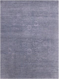 Grey Persian Tabriz Hand Knotted Wool & Silk Rug - 9' 0" X 12' 0" - Golden Nile