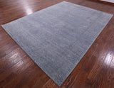 Grey Persian Tabriz Hand Knotted Wool & Silk Rug - 9' 0" X 12' 0" - Golden Nile