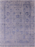 Grey Persian Tabriz Hand Knotted Wool & Silk Rug - 8' 11" X 12' 1" - Golden Nile