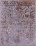 Grey Persian Hand Knotted Wool & Silk Rug - 8' 11" X 11' 8" - Golden Nile