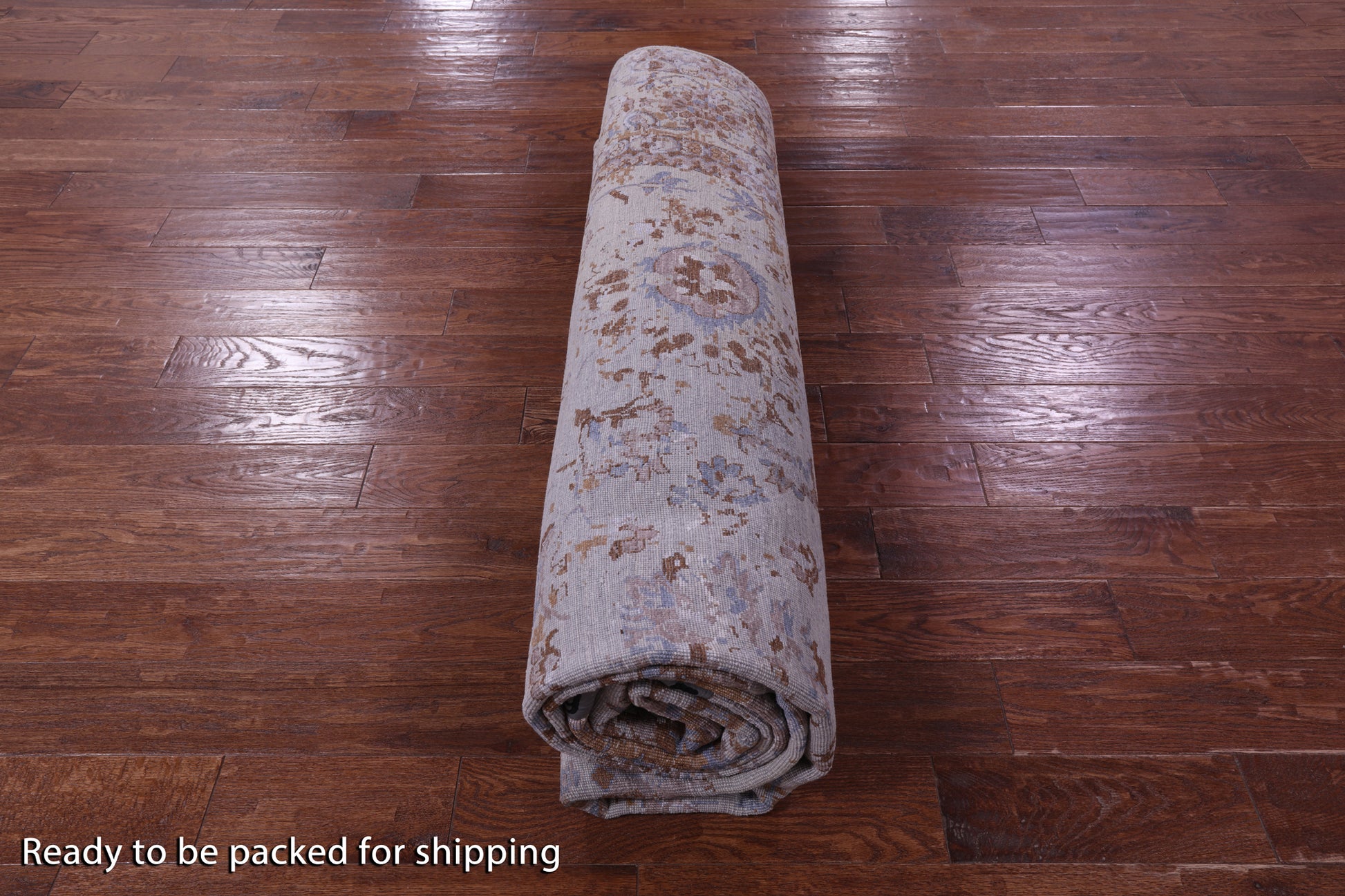 Grey Persian Hand Knotted Wool & Silk Rug - 8' 11" X 11' 8" - Golden Nile