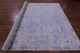 Grey Persian Tabriz Hand Knotted Wool & Silk Rug - 9' 0" X 11' 10" - Golden Nile