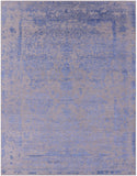 Grey Persian Tabriz Hand Knotted Wool & Silk Rug - 9' 0" X 11' 10" - Golden Nile