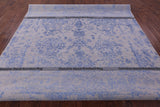 Grey Persian Tabriz Hand Knotted Wool & Silk Rug - 9' 0" X 11' 10" - Golden Nile
