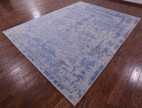 Grey Persian Tabriz Hand Knotted Wool & Silk Rug - 9' 0" X 11' 10" - Golden Nile
