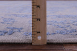 Grey Persian Tabriz Hand Knotted Wool & Silk Rug - 9' 0" X 11' 10" - Golden Nile