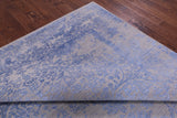 Grey Persian Tabriz Hand Knotted Wool & Silk Rug - 9' 0" X 11' 10" - Golden Nile