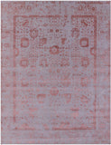 Grey Persian Tabriz Hand Knotted Wool & Silk Rug - 9' 0" X 11' 8" - Golden Nile