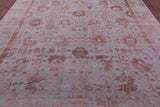 Grey Persian Tabriz Hand Knotted Wool & Silk Rug - 9' 0" X 12' 0" - Golden Nile