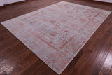 Grey Persian Tabriz Hand Knotted Wool & Silk Rug - 9' 0" X 12' 0" - Golden Nile