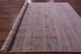 Grey Persian Tabriz Hand Knotted Wool & Silk Rug - 9' 0" X 12' 0" - Golden Nile