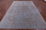 Persian Fine Serapi Hand Knotted Wool & Silk Rug - 8' 11" X 11' 11" - Golden Nile