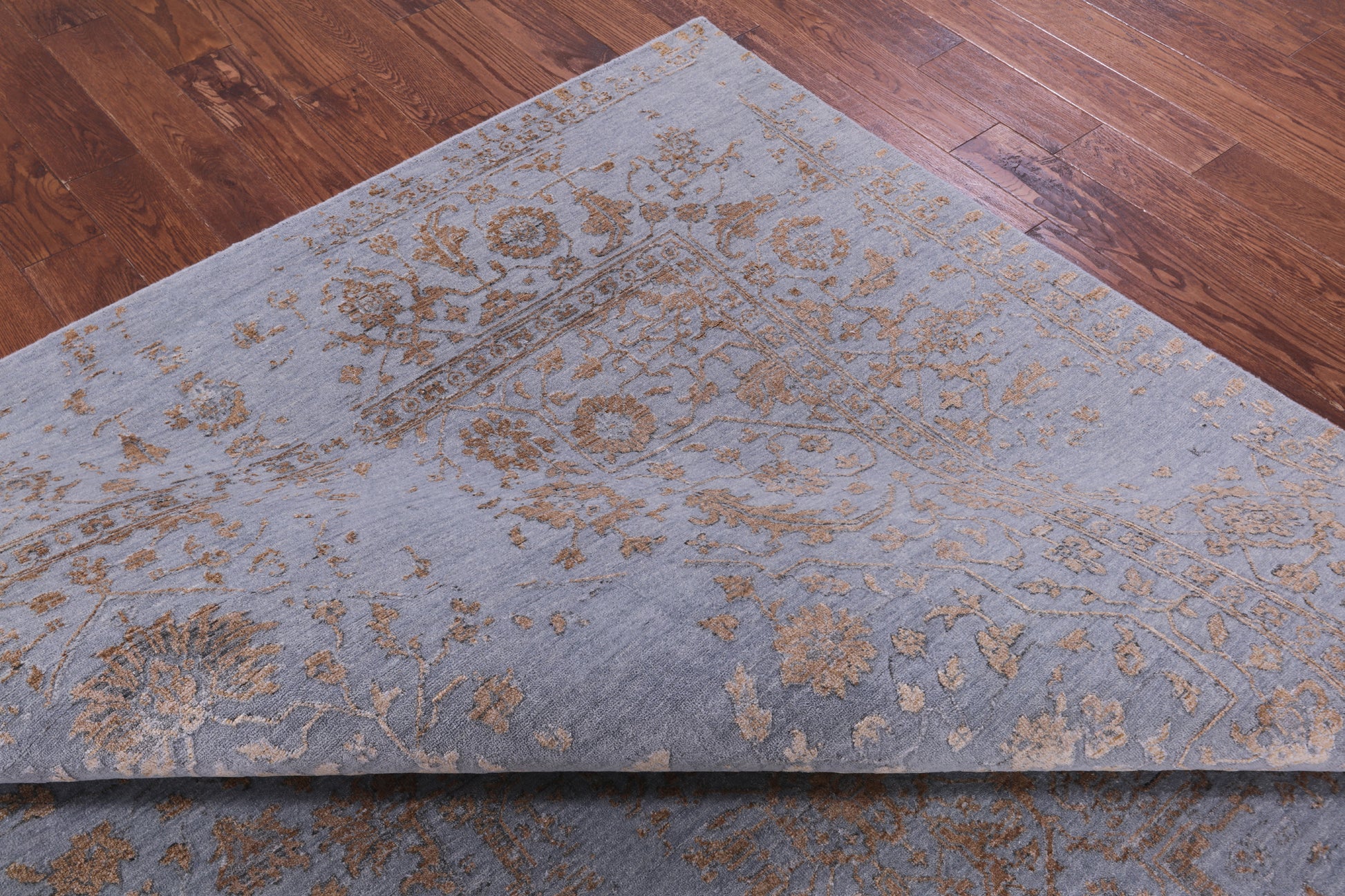 Persian Fine Serapi Hand Knotted Wool & Silk Rug - 8' 11" X 11' 11" - Golden Nile