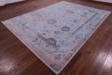 Grey Persian Tabriz Handmade Wool & Silk Rug - 9' 0" X 11' 9" - Golden Nile