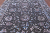 Grey Persian Tabriz Hand Knotted Wool & Silk Rug - 9' 0" X 11' 6" - Golden Nile