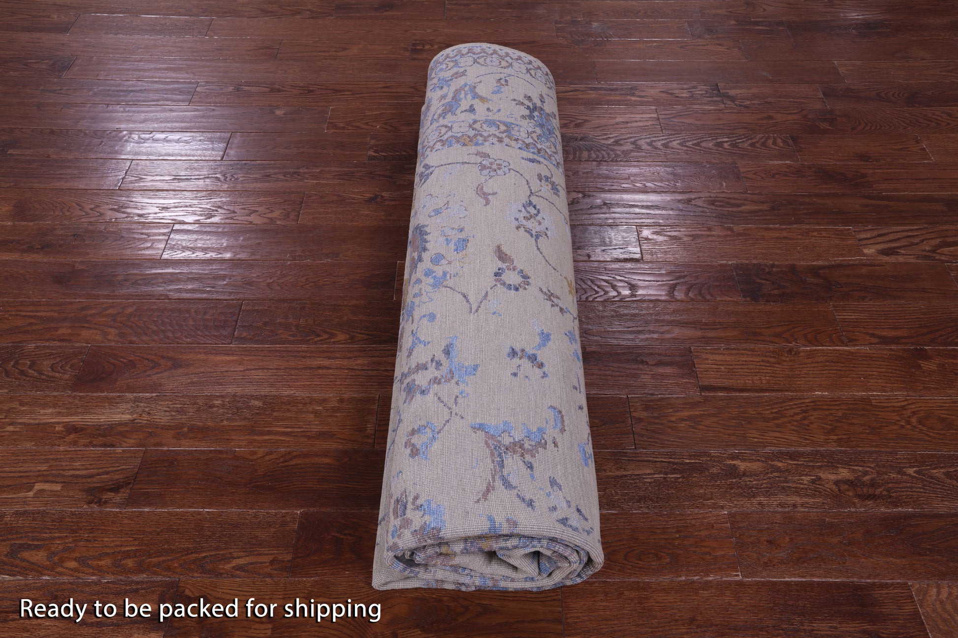 Ivory Persian Tabriz Hand Knotted Wool Rug - 8' 10" X 11' 8" - Golden Nile