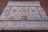 Ivory Persian Tabriz Hand Knotted Wool Rug - 8' 10" X 11' 8" - Golden Nile