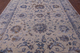 Ivory Persian Tabriz Hand Knotted Wool Rug - 8' 10" X 11' 8" - Golden Nile